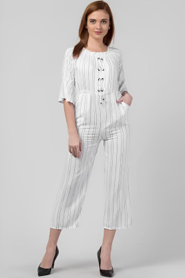A V Sarees Striped Women Jumpsuit