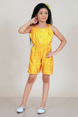 Shiidal Solid Girls Jumpsuit