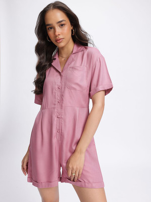 Glitchez Solid Women Jumpsuit