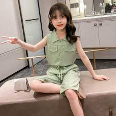 Zakir Solid Girls Jumpsuit