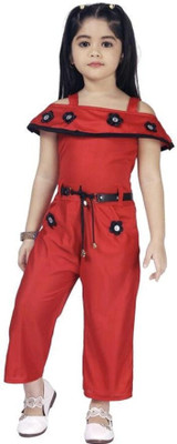 ROSE Solid Baby Girls Jumpsuit