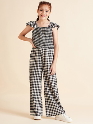 Cherry & Jerry Checkered Girls Jumpsuit