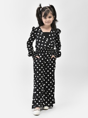 Eavan Polka Print Girls Jumpsuit