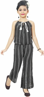 carrydreams Geometric Print Girls Jumpsuit