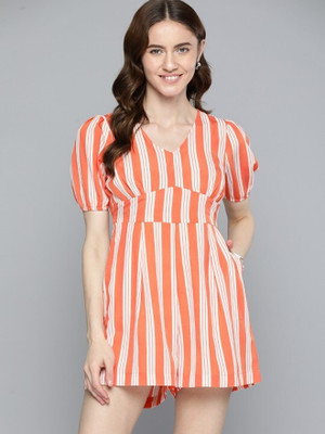 Mast & Harbour Striped Women Jumpsuit
