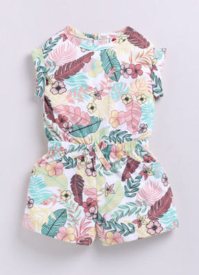 Mars Infiniti Floral Print Baby Girls Jumpsuit