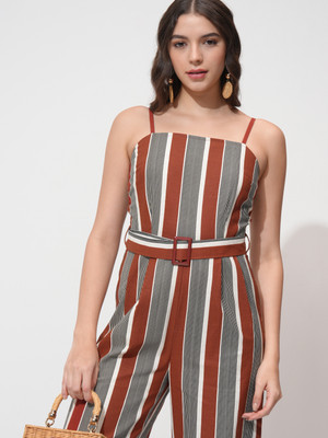 Tokyo Talkies Striped Women Jumpsuit
