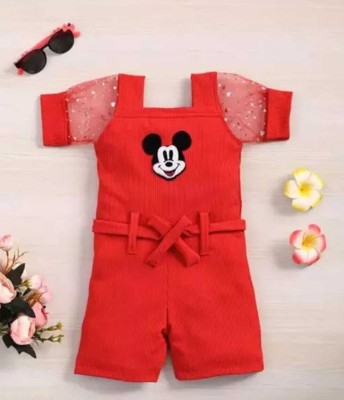 BugMall Embroidered Baby Girls Jumpsuit