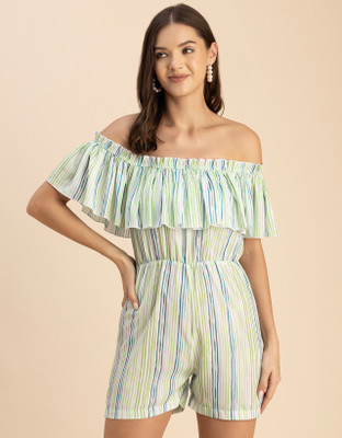 moomaya Striped Women Jumpsuit