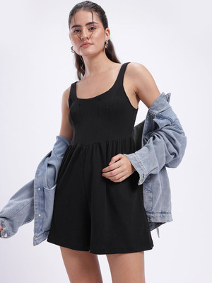Glitchez Solid Women Jumpsuit