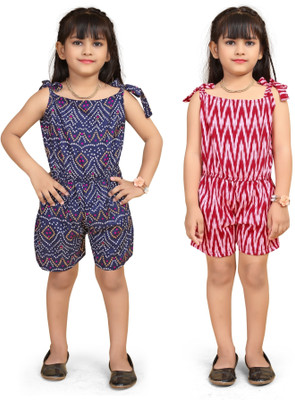 SELVIFAB Polka Print Girls Jumpsuit
