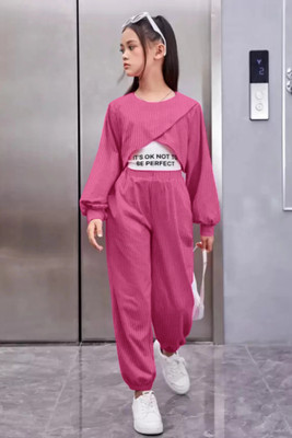 HouseOfCommon Girls Party(Festive) Sweatshirt Sweatpant(PINK)