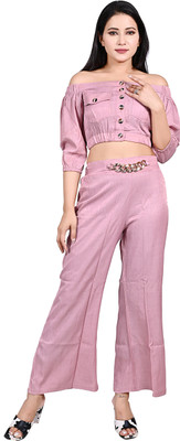 Bowden & Cahill Women Crop Top Palazzo Set