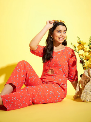 STYLESTONE Printed Girls Jumpsuit