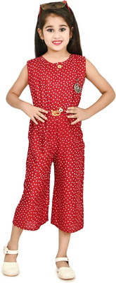 carrydreams Polka Print Girls Jumpsuit