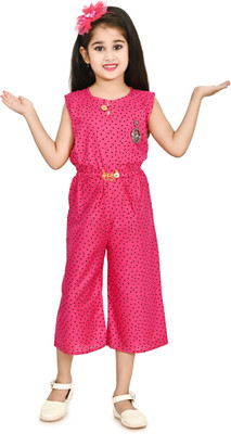 carrydreams Polka Print Girls Jumpsuit