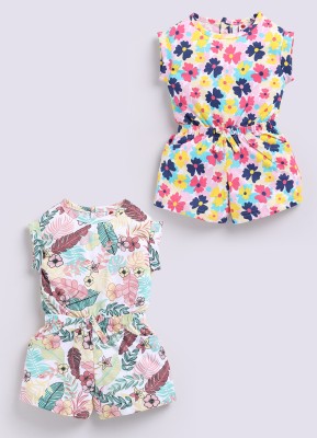 Mars Infiniti Floral Print Baby Girls Jumpsuit