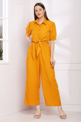 Viharsh Lifestyle Solid, Self Design Women Jumpsuit