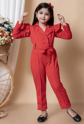 SUNIL COLLECTION Self Design Girls Jumpsuit