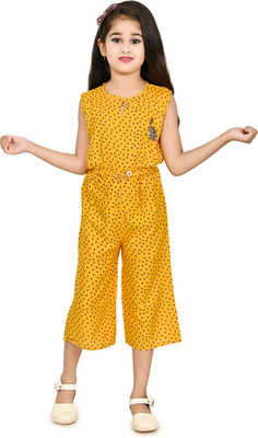 carrydreams Polka Print Girls Jumpsuit