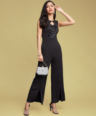 Miss Chase Embellished, Solid Women Jumpsuit