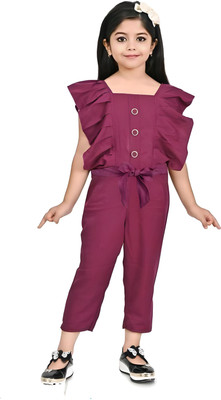 SK JANATUN GARMENTS Solid Girls Jumpsuit