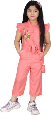 afiyafashionpoint Embroidered Girls Jumpsuit