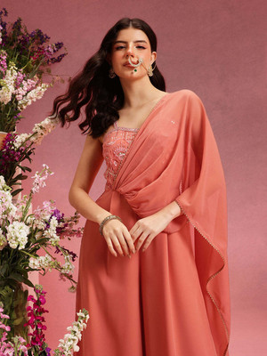 INDO STREET Solid, Embroidered Women Jumpsuit