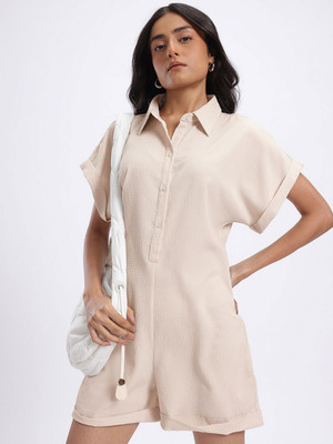 Glitchez Solid Women Jumpsuit