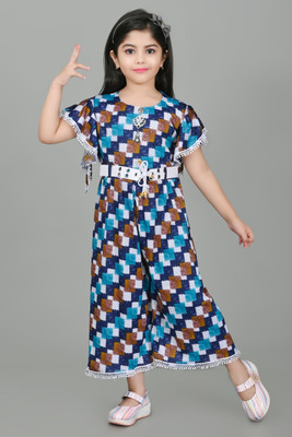 MRM CREATION Self Design Girls Jumpsuit