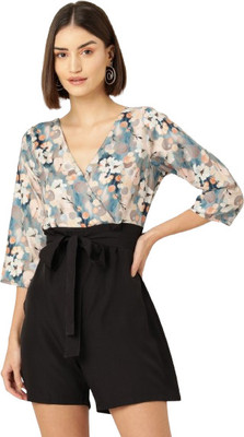 sleekitalia Printed, Solid Women Jumpsuit