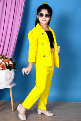 HMFASHION Baby Girls Party(Festive) Jumpsuit Jumpsuit(yellow)