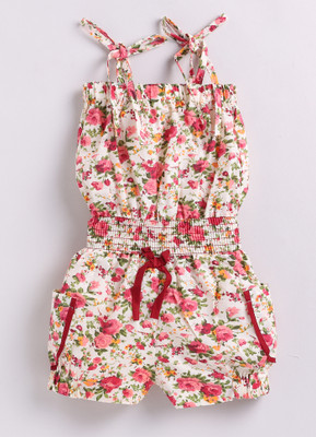Chandrika Floral Print Girls Jumpsuit