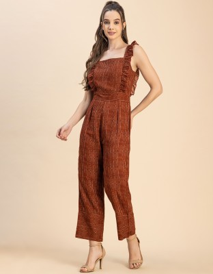 moomaya Striped Women Jumpsuit