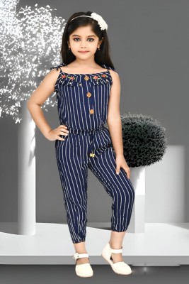 KHUKU FASHION Striped Girls Jumpsuit