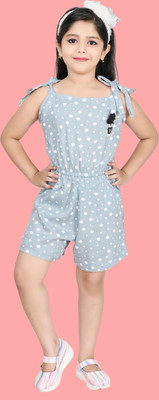 HouseOfCommon Polka Print Girls Jumpsuit