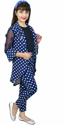 MYKUKI Polka Print Girls Jumpsuit