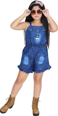 ALFIFASHION Washed Girls Jumpsuit