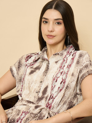 LE BOURGEOIS Animal Print Women Jumpsuit