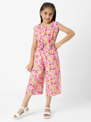 NautiNati Printed Girls Jumpsuit