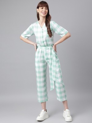 FLAMBOYANT Checkered Women Jumpsuit