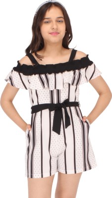 Cutecumber Striped Baby Girls Jumpsuit