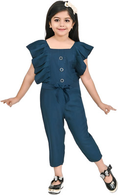 SK JANATUN GARMENTS Solid Girls Jumpsuit