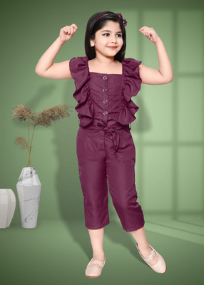 anaya dresses Solid Girls Jumpsuit