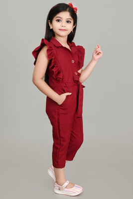 FT fashion Solid Girls Jumpsuit