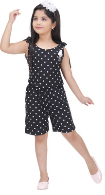 N SHAKIB DRESSES Polka Print Girls Jumpsuit