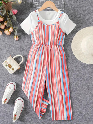Gen Alfa Solid Girls Jumpsuit