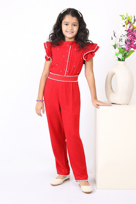 SILK SPARROW Solid Girls Jumpsuit