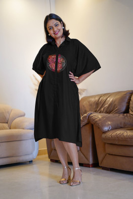 LetsDressUp Graphic Print Rayon Women Kaftan