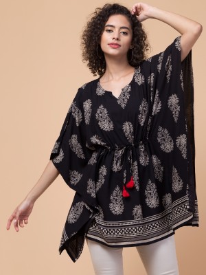 Hive91 Printed Rayon Women Kaftan